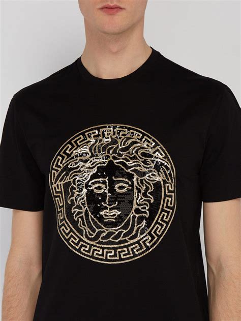 versace collection box medusa t shirt black|versace medusa shirt men's uk.